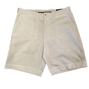 Like new! POLO GOLF Ralph Lauren Flat Front White Shorts Size 34